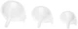 Prestige 3-Piece Plastic Funnel Set - Dishwasher Safe, White