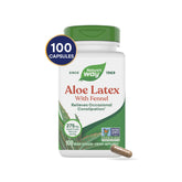 Nature's Way, Aloe, Latex With Fennel, 140 mg, 100 Vegetarian Capsules
