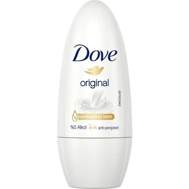Dove Women's Roll On Deodorant Original - 1/4 Moisturising Cream Effect, 50ml