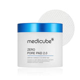 Medicube Zero Pore Pads 2.0 - Dual-Textured Exfoliating Toner Pads with AHA & BHA - 70 Pads