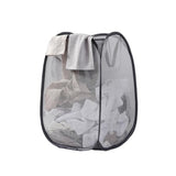 Foldable Laundry Basket & Clothes Hamper - Thickened Design, Mesh Pop-Up
