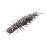 Great Lakes Finesse Juicy Hellgrammite Soft Plastic Fishing Lure - Smoke Clear Purple Flake