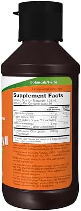 Now Foods Supplements Extra Strength Liquid Chlorophyll Unflavored Internal Deodorizer Promotes Cleansing Freshens Breath 4x Concentration 4 Fl Oz 118 Ml