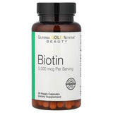 California Gold Nutrition Biotin 5,000 mcg - Hair, Skin & Nails Support - 30 Veggie Capsules