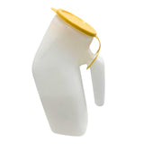 Male Urinal Bottle - 1000ML Portable Incontinence Aid with Long Neck Design & Spill-Proof Lid - Convenient Bedpan Solution for Home, Travel, Hospitals & Clinics