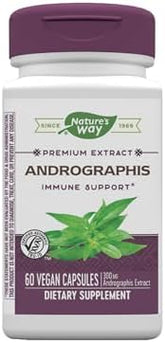Nature's Way Premium Extract Andrographis, Immune Support*, 300 mg Andrographis Extract per serving, 60 Capsules