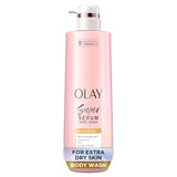 Olay Super Serum Body Wash for Extra Dry Skin - 24hr Hydration & Brightening - 18.5 fl oz