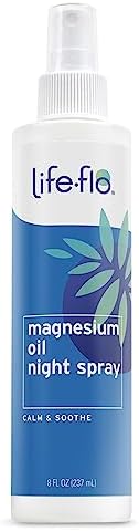 Life-flo Magnesium Oil Night Spray - 8 fl oz (237ml) - Deep Relaxation & Muscle Relief