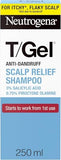 Neutrogena T/Gel Scalp Relief Shampoo 250ml - Soothes Itchy, Flaky Scalp with Salicylic Acid