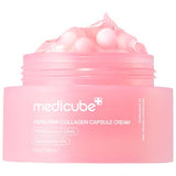 Medicube Salmon DNA PDRN Pink Collagen Capsule Cream - Lightweight Face Moisturizer with PDRN & Niacinamide for Uneven Skin Tone and Glow Hydration - Korean Skin Care 1.94 oz