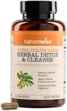NatureWise Total Colon Care herbal detox & cleanse, 60 vegan capsules for digestive health and natural gut support