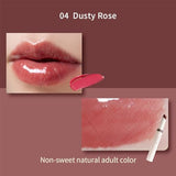 MilleFée Glow Lips Luster Lipstick - Sparkling Finish for Anti-Falling and Moisturizing, Dusty Rose