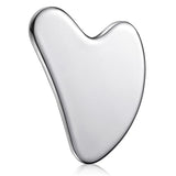 Nuanchu Stainless Steel Gua Sha Facial Tool - Tightens Skin & Reduces Wrinkles - Mother's Day Gift with Travel Pouch