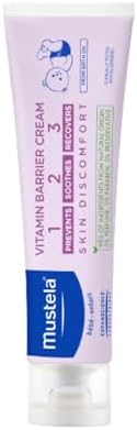Mustela 1 2 3 Vitamin Barrier Cream (100ml) - Protects & Soothes Baby's Skin