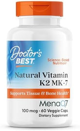 Doctor's Best, Natural Vitamin K2 MK-7, 100 mcg, 60 Veggie Caps