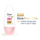 Dove Even Tone Antiperspirant Deodorant Roll-On - Rejuvenating Blossom - 48h Protection - 50ml