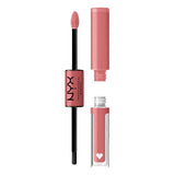 Light Dusty Rose NYX Pro Long-Lasting Liquid Lipstick with Clear Gloss