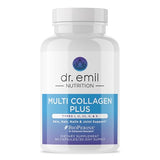 Multi Collagen Complex Capsules (Types I, II, III, V & X) - Grass-Fed Peptides (90 Caps)