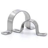 Pipe Strap Clamp Ø 40 mm Heavy Duty Metal U Bracket - Stainless Steel Conduit Clamps for Pipe Mounting, 10 Pcs