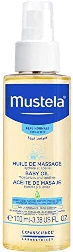 Mustela Baby Massage Oil (100ml) - Gentle & Soothing for Baby's Skin