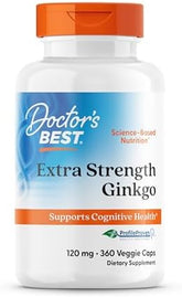 Doctors Best Extra Strength Ginkgo Non Gmo Vegan Gluten Free Soy Free Promotes Mental Function And Memory 120 Mg 360 Count