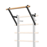DHT Wood Swedish Stall Bar with Suspension Trainer - 9-Rod Home Gym Equipment