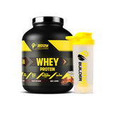 Body Builder 100% Whey Protein with Shaker - 25g Protein, BCAAs, Glutamine - Chocolate Peanut - 4 LB