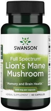 Swanson Full Spec Lion's Mane Mushroom 60 Capsules .