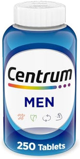 Centrum Men's Multivitamin Supplement with Vitamin D3, B Vitamins, Antioxidants & Zinc - 250 Tablets, Gluten-Free, Non-GMO