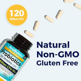NewRhythm Extra Strength Probiotics 120 Billion CFU - 36 Strains with Prebiotics & Enzymes, Targeted Release