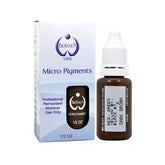 Biotouch Pigments 15mL Dark Brown - Premium Semi-Permanent Makeup Ink for Eyebrows & Microblading