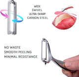 CW Rotary Vegetable & Fruit Peeler - Stainless Steel Blade with Anti-Slip Handle