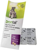 Bayer Drontal Plus Dog Dewormer - Broad Spectrum Worm Treatment (6 Tablets)