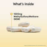 Jarrow Formulas MSM Veggie Capsules - 1000mg, 200 Count - Joint Support