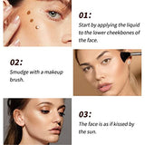 Liquid Bronzer Stick - Long Lasting Matte Bronze Beauty Wand for Face Contouring (Light Golden)