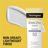 Neutrogena Sheer Zinc Oxide Dry-Touch Sunscreen Lotion SPF 50 - 3 fl. oz (Pack of 3)