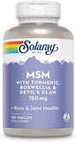 Solaray MSM Supplement - 180 Count, 750mg per Serving