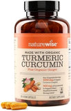 NatureWise Turmeric Curcumin 2250mg with BioPerine for joint & immune support, vegan, non-GMO, 180 count, 60-day supply