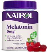Natrol, Melatonin Gummies, Strawberry, 5 mg, 90 Gummies