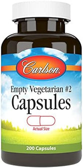 Carlson Labs Empty Vegetarian #2 Capsules - 200 Count