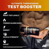 MuscleTech Thermogenic Testosterone Booster for Men, AlphaTest Thermo - T-Boost Mens Supplement with Tribulus Terrestris - Male Gym Workout Supplements for Muscle Growth, Stamina & Energy - 90 Pills