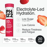 Phizz Electrolytes Hydration Tablets - Mixed Berry - 20 Effervescent Tablets with 18 Vitamins & Minerals