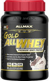 ALLMAX GOLD ALLWHEY Whey Protein in Cookies & Cream flavor, 5 lbs (2.27 kg) tub, premium muscle recovery supplement