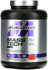 MuscleTech Mass Tech Performance Series Scientifically Superior Mass Gainer Helps Maximize Muscle Mass & Strength Protein Powder - 80g Protein, 156g Carbs & 1000 Calories, Strawberry Flavor 6.00 lbs