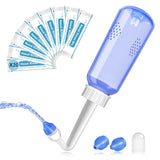 Nasal Irrigation System with 300ml Sinus Rinse Bottle & 20 Salt Packets - BPA-Free for Adults & Kids