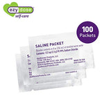 EZY DOSE Saline Nasal Rinse Refill Packets - Sinus Relief, 100 Count, USA Made
