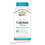 21st Century Liquid Filled Calcium 1200mg + D3 - 90 Softgels for Bone Health