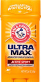 ARM & HAMMER Ultra Max Invisible Solid Wide Stick Antiperspirant Deodorant, Active Sport - 2.6 oz
