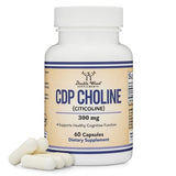 CDP Choline (Citicoline) Supplement 300mg - 60 Capsules - Pharmaceutical Grade, Third Party Tested