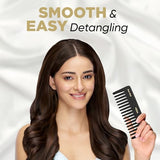 Vega Large Black Shampoo Comb for Deep Cleansing and Detangling